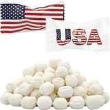 55-Count Patriotic USA Flag Buttermint Candy Individually Wrapped Red White Blue Butter Mints Memorial Day and Fourth of July Independence Day Party