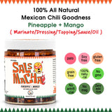 SAUCE UP Pineapple Mango Salsa Macha Chili Oil 6oz | Smoky Mexican Chili Sauce with Nuts and Seeds | Vegan Gluten Free No MSG Keto Friendly | Sweet