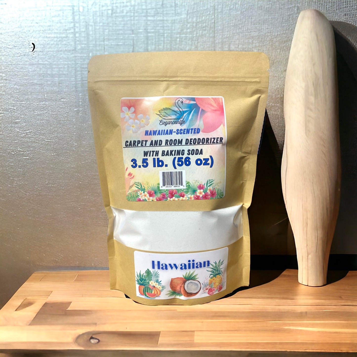 Eleganceinlife Hawaiian-Scented Carpet and Room Deodorizer with Baking Soda, 3.5 lb. (56 oz)