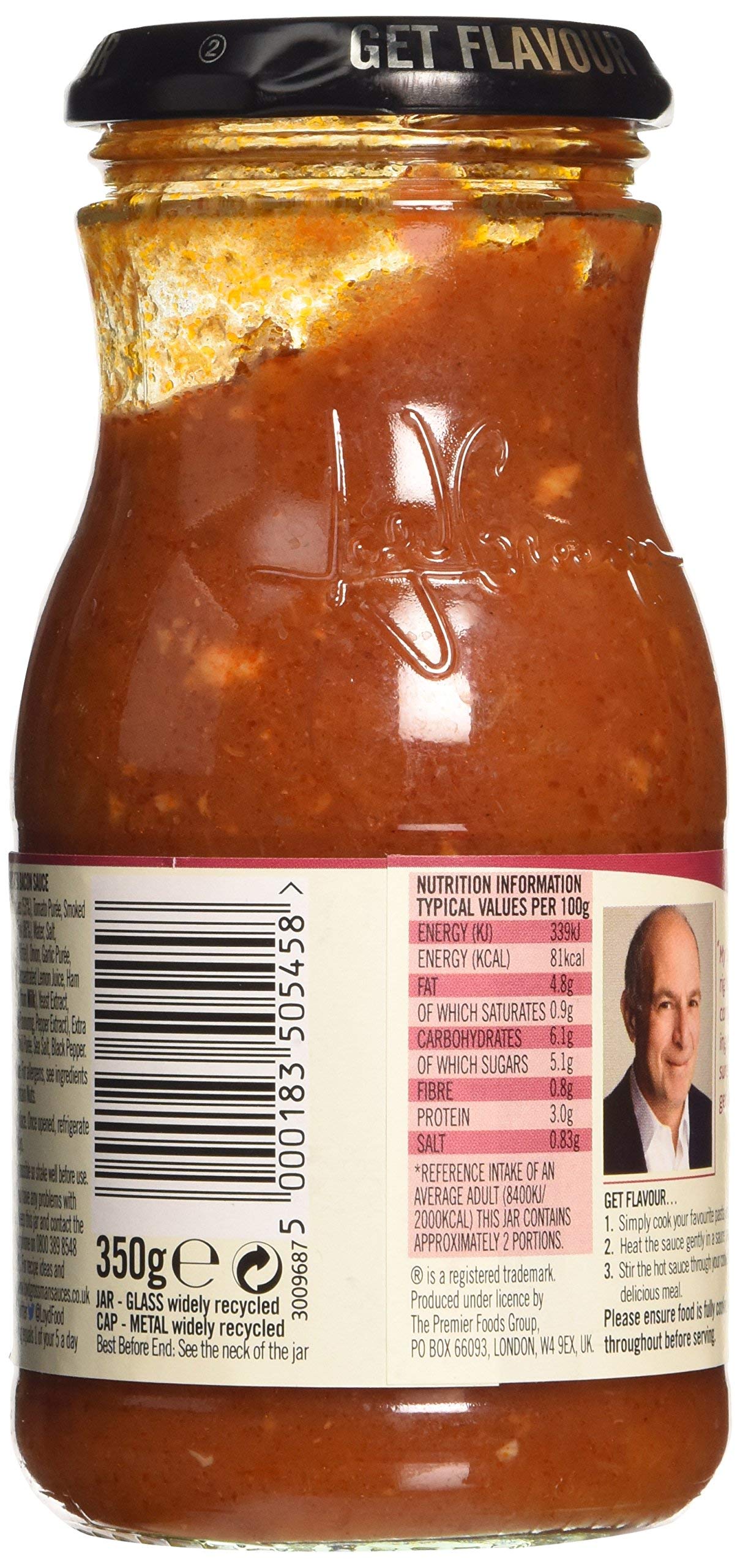 Loyd Grossman Pasta Sauce - Smoky Bacon (350g)