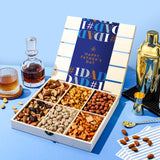 Fathers Day Gift Basket, Nut Gift Basket in Reusable Wooden Crate, Healthy Gift Option, Gourmet Snack Food Box, with Unique Flavors, Great for Dad