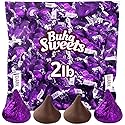 Bulk Dark Chocolate Candy for Special Melt-in-Your-Mouth Indulgence, Individually Wrapped in Purple Foils Mildly Sweet Dark Chocolate Treat Bulk Pack