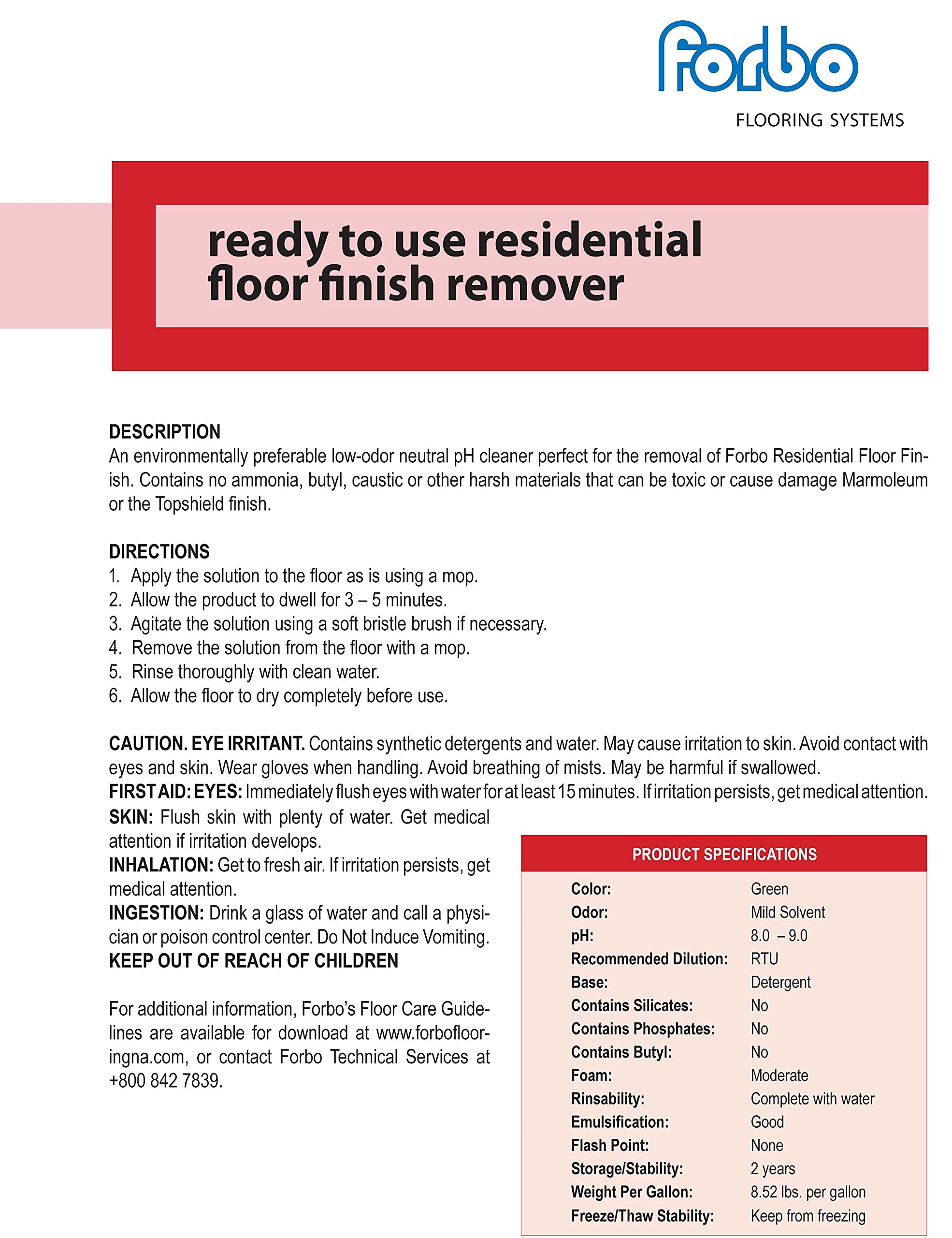 Ready to Use Floor Finish Remover Gallon