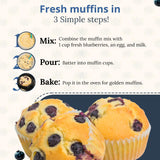 Concord Foods Blueberry Muffin Mix | Easy Bake Bread Mix for Fresh, Delicious Muffins at Home | Made with Natural Flavors & No Preservatives | Ideal for Breakfast, Brunch & Snacks | 15 Oz (Pack of 2)