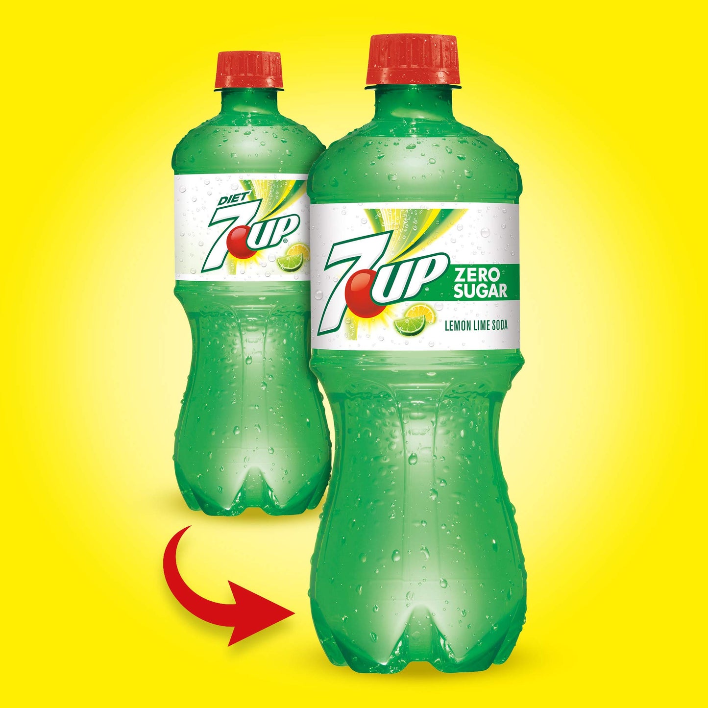 7up Zero (Diet) 20oz Soda Bottles, Pack of 16 (Total of 320 FL OZ)