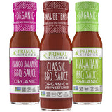 Primal Kitchen Organic BBQ Sauce | Made with Real Ingredients | No Cane Sugar or Corn Syrup | Includes Classic, Mango Jalapeño, Hawaiian BBQ | Pack