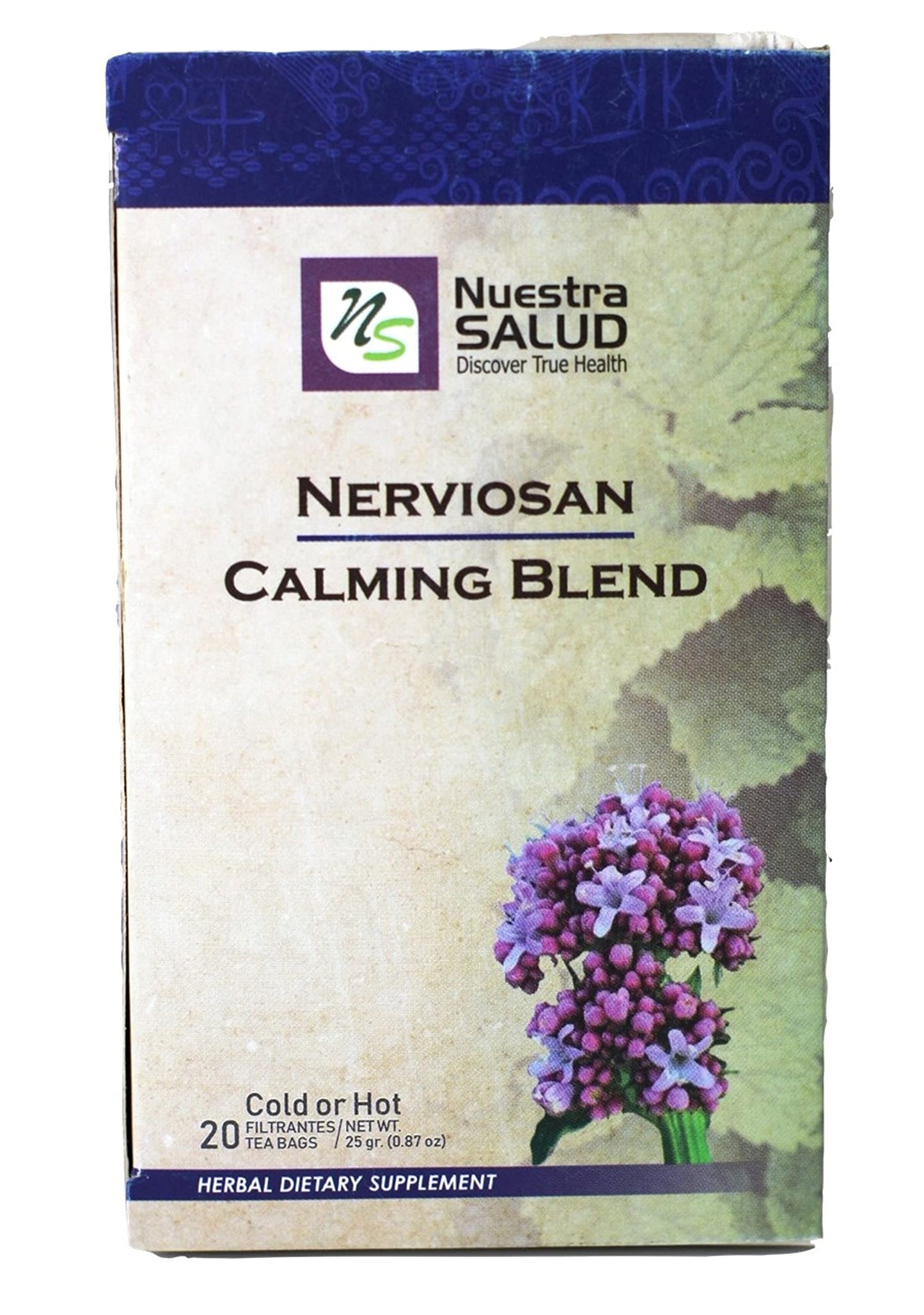 Calming Tea Blend Nerviosan Herbal Infusion Tea (60 tea bags) Valerian Root Lemon Balm Tea