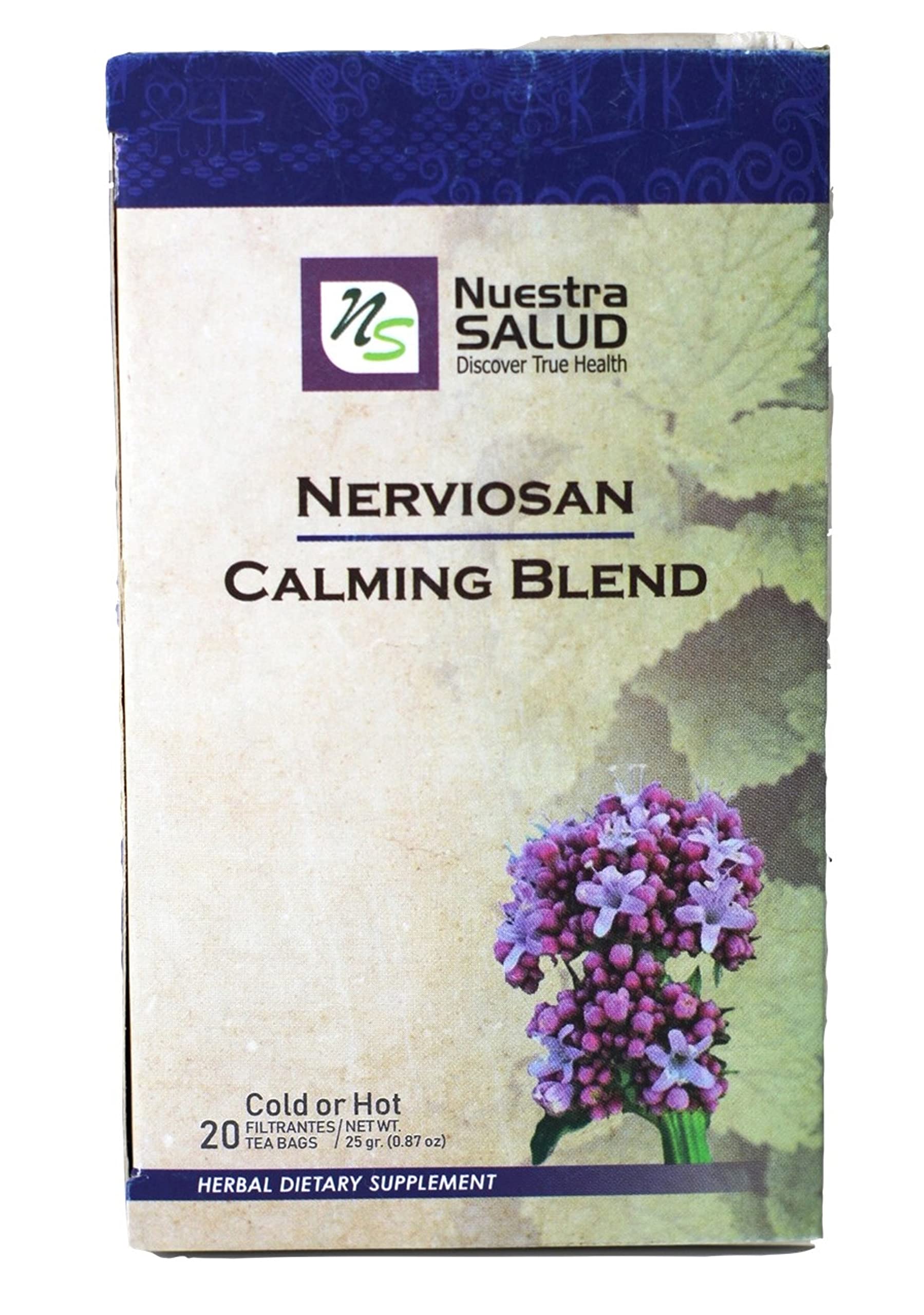 Calming Tea Blend Nerviosan Herbal Infusion Tea (60 tea bags) Valerian Root Lemon Balm Tea