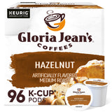 Gloria Jean's Coffees Hazelnut, Single-Serve Keurig K-Cup Pods, Flavored Medium Roast Coffee, 96 Count
