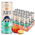 Juni Sparkling Adaptogen Drink with Ashwagandha, Lion’s Mane & Reishi Mushrooms | Green Tea for Focus, Zero Sugar, 5 Calories, Organic | Non Alcoholic