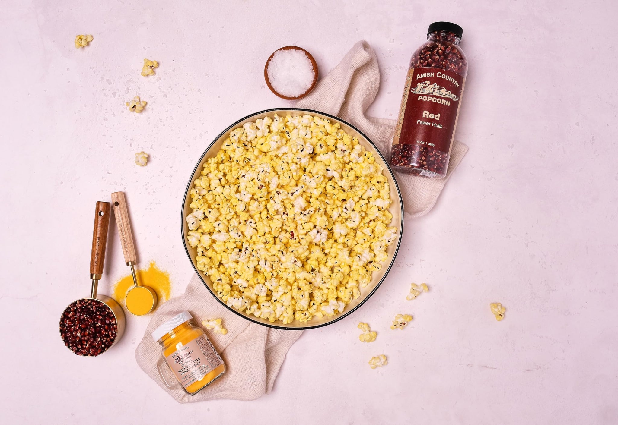 Amish Country Popcorn | 2-14 oz Bottles | Red Popcorn Kernels | Old Fashioned, Non-GMO and Gluten Free (2-14 oz Bottles)