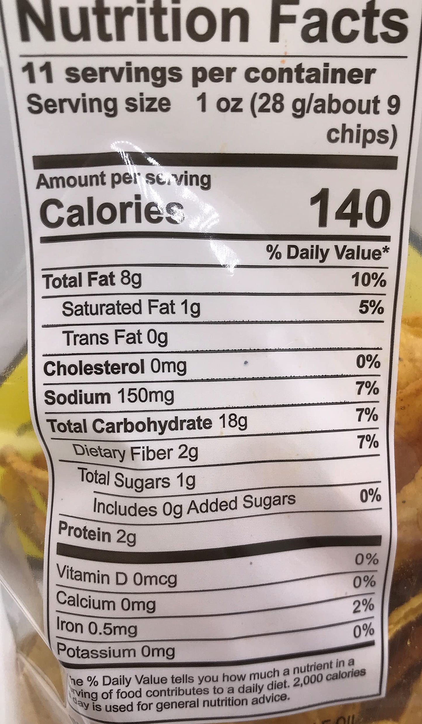 Old Florida Gourmet Original Tortilla Chips, 11 OZ - Pack of TWO (2) - Original Thin & Crispy Non-GMO Recipe