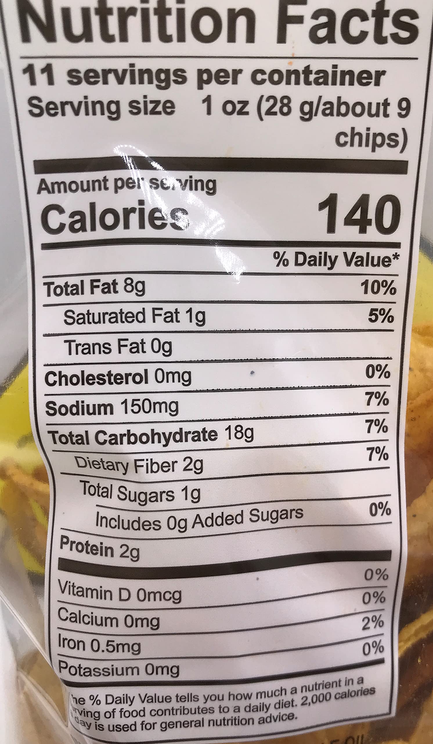 Old Florida Gourmet Original Tortilla Chips, 11 OZ - Pack of TWO (2) - Original Thin & Crispy Non-GMO Recipe