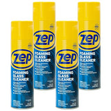 Zep Foaming Glass and Plexiglass Cleaner - 19 oz (Case of 4) ZUFGC19 - Foaming Formula that clings to Vertical Surfaces for Streak-Free Glass Cleaning