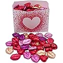 MADE IN USA Individually Foil-Wrapped Valentine's Day Milk Chocolates (Assorted - 2 lb) (White Heart)