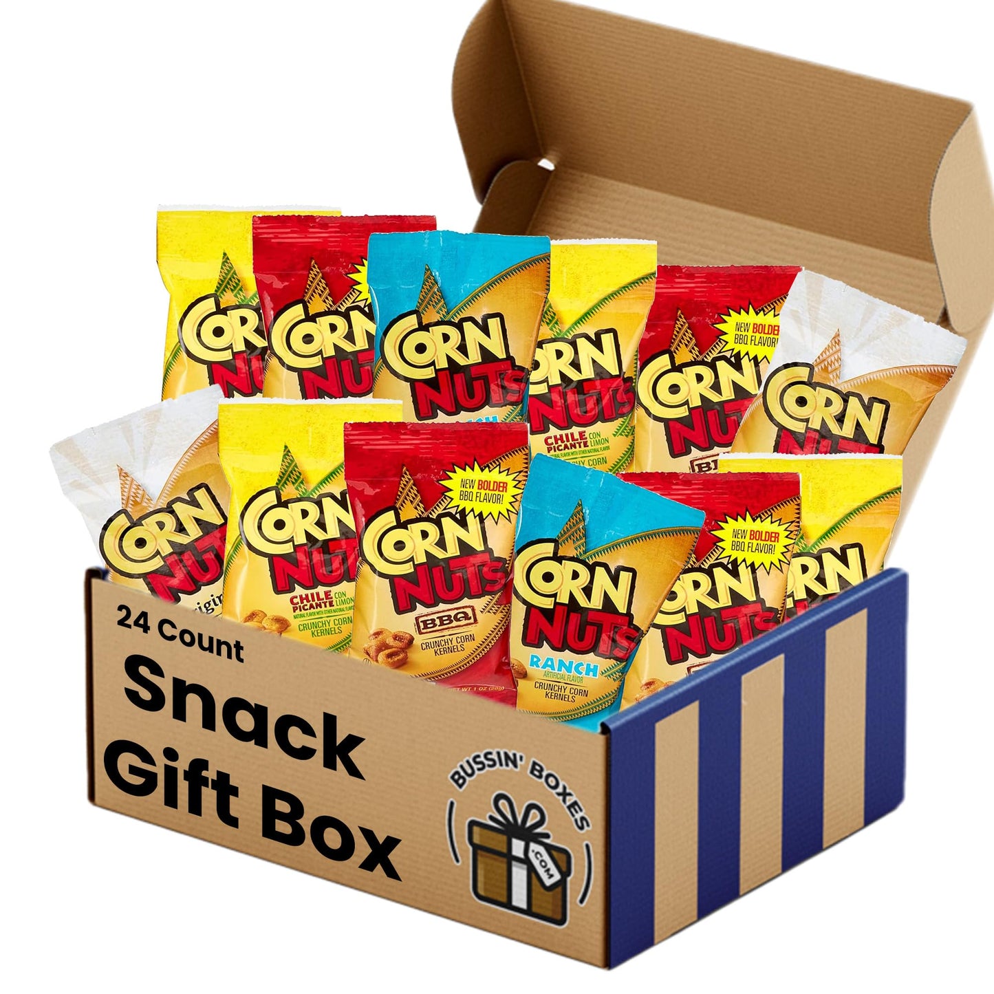 Bulk Corn Nuts Variety Pack - Crunchy Corn Kernels Assortment (24 Count)
