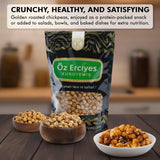 Roasted Chickpeas Snack - Crunchy Garbanzo Beans, Healthy Bean Snack, Crispy Chickpeas, Chickpea Snacks, High Protein - 8.8 oz Bag