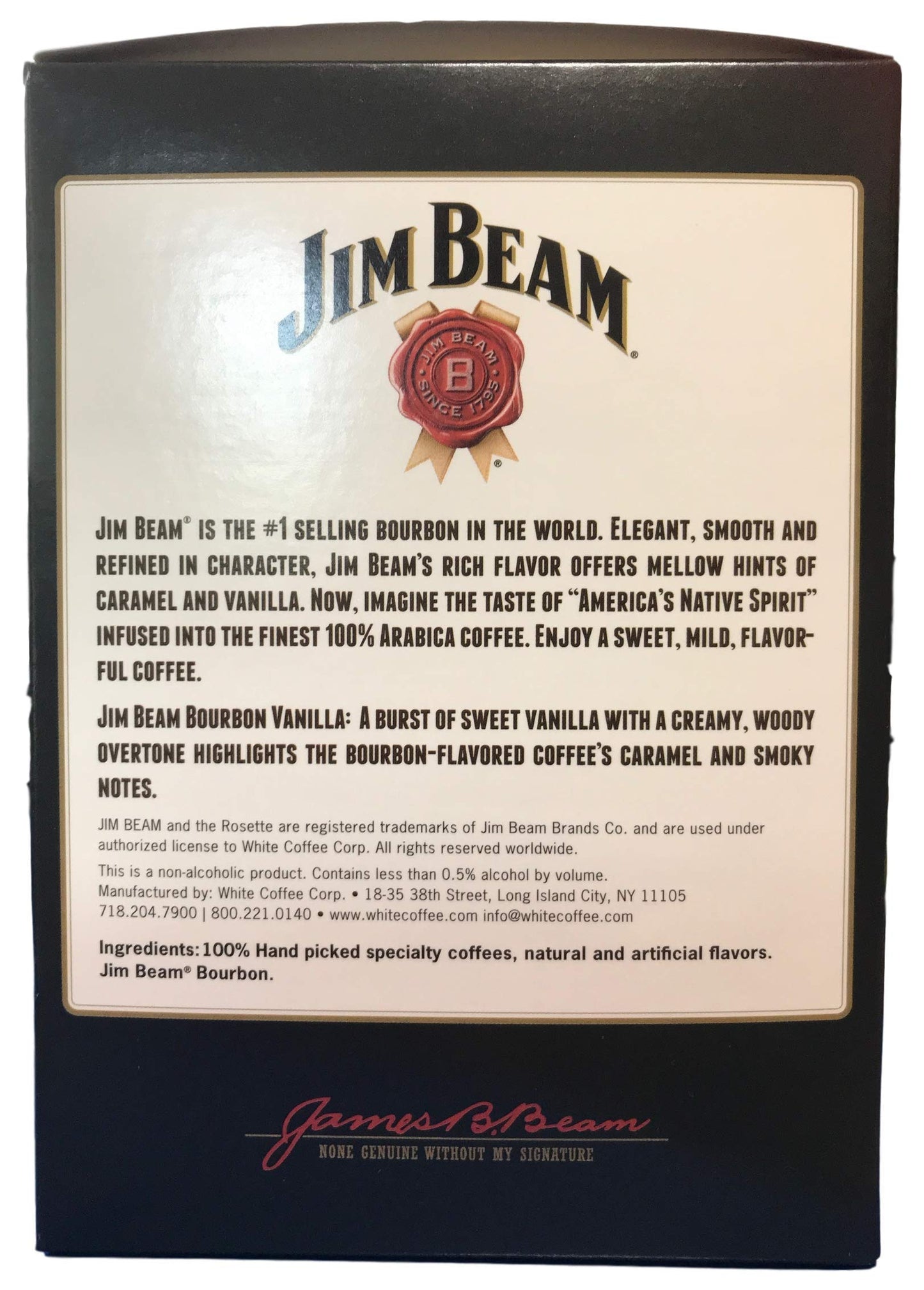 Jim Beam Bourbon Vanilla Single Serve Coffee, 18 cups, Keurig 2.0 Compatible