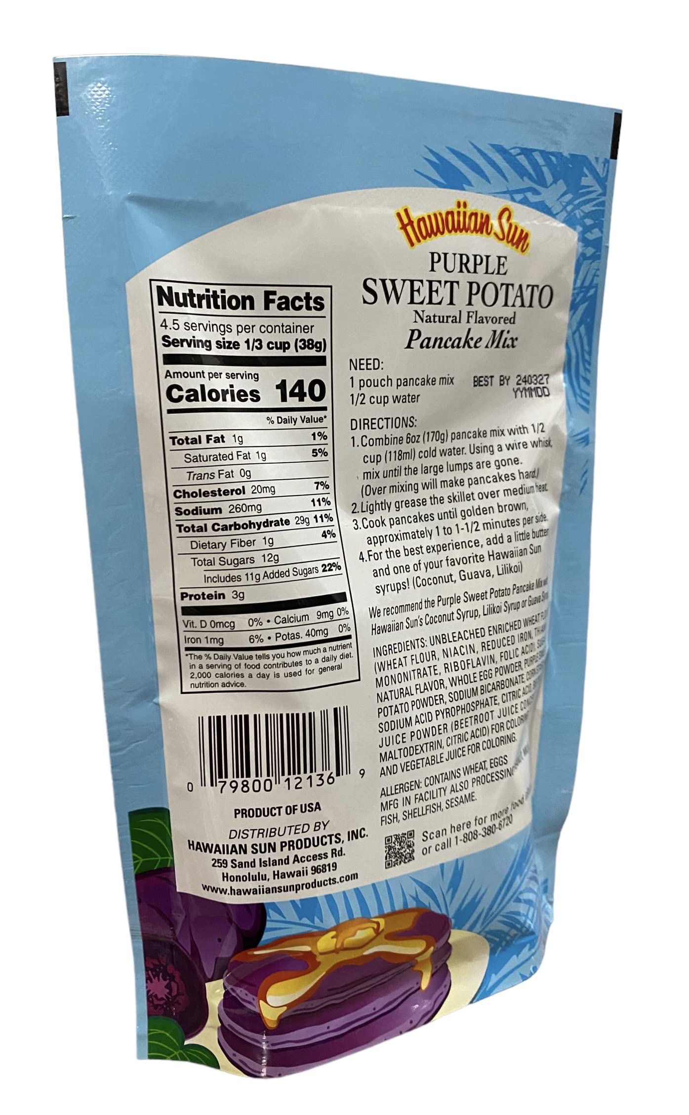 Purple Sweet Potato Pancake Mix - 6 ounce (170g)