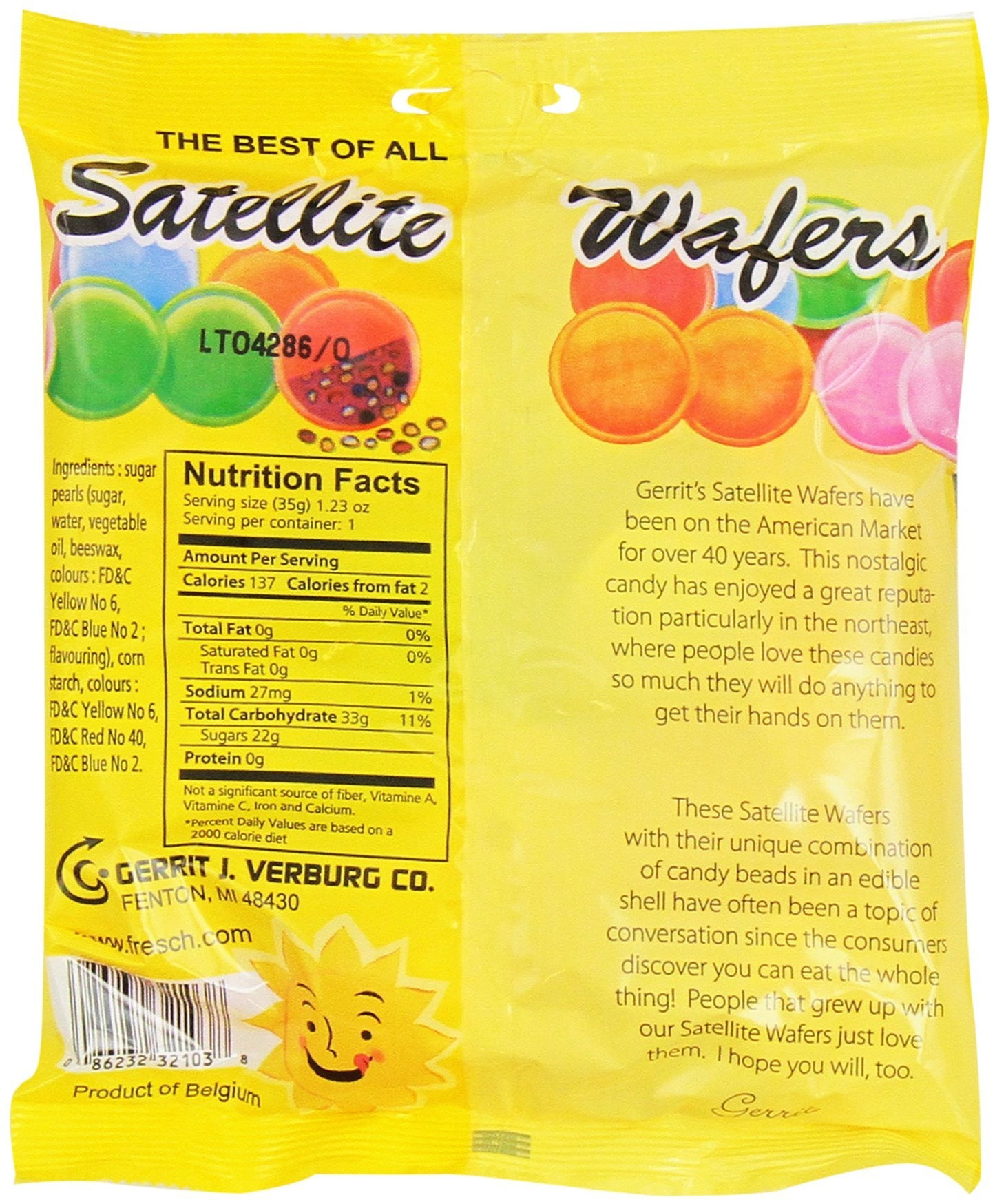 Gerrit's Satellite Wafers, 1.23 oz Bags in a BlackTie Box (Pack of 3)