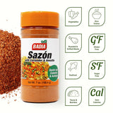 Badia Sazon with Coriander & Annatto Seasoning, 7 oz - Perfect Blend, Authentic Latin Flavor