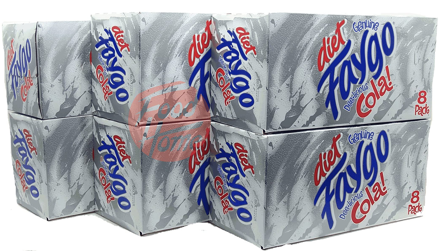 Diet Faygo Cola! soda pop. 8-pack 12-fl. oz. cans in box (1)