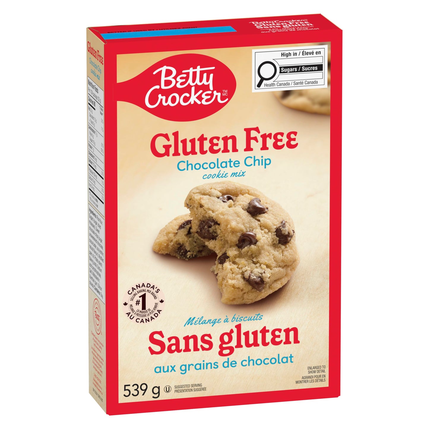 Betty Crocker Gluten Free Cookie Mix Chocolate Chip 539 Gram Imported from Canada