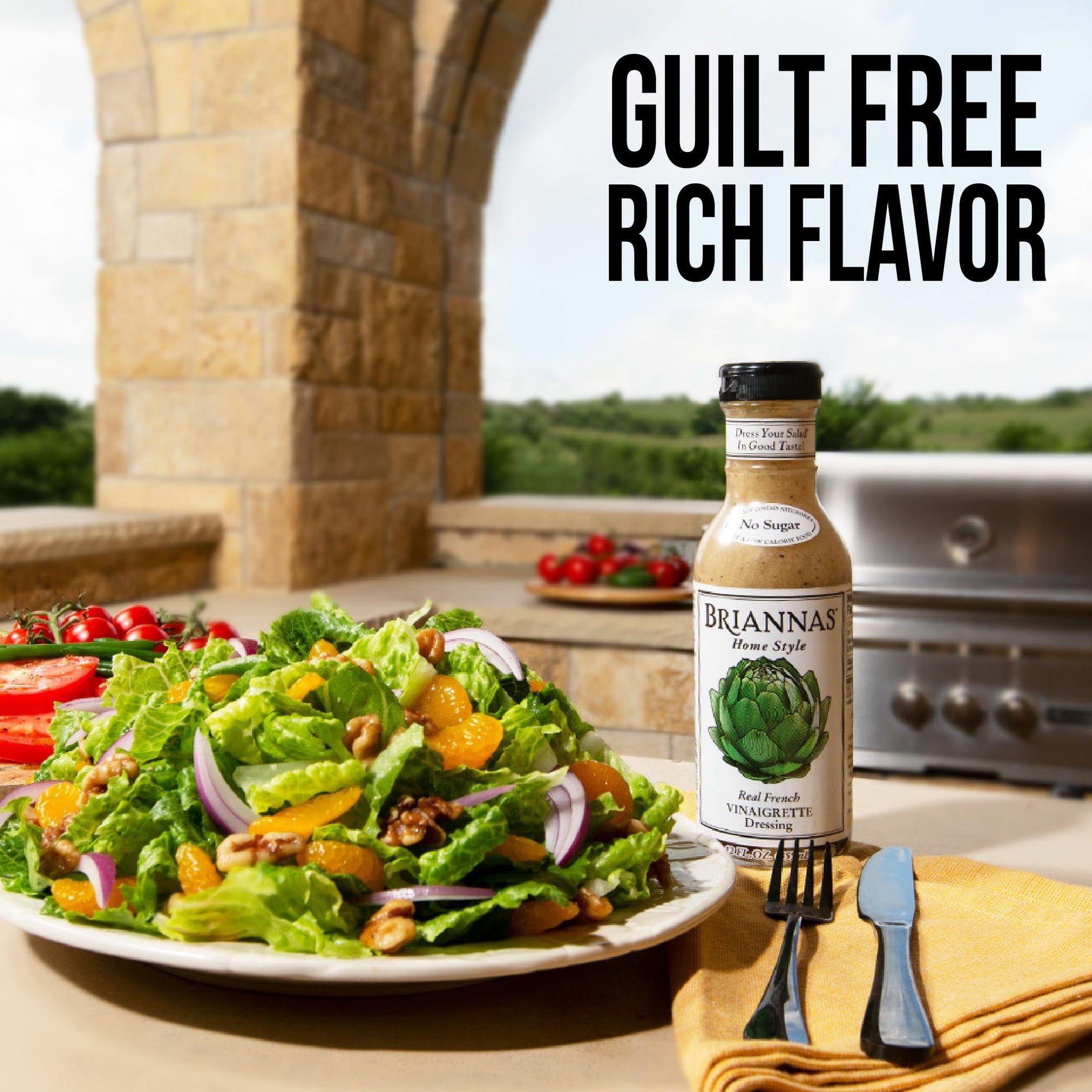 BRIANNAS - Home Style Real French Vinaigrette Dressing - Fine Salad Dressing made with Premium Ingredients - Gluten Free, Kosher, No Sugar, & Vegan