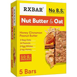 RXBAR Nut Butter and Oat Protein Bars, Protein Snacks, Snack Bars, Honey Cinnamon Peanut Butter, 9.7oz Box (5 Count)