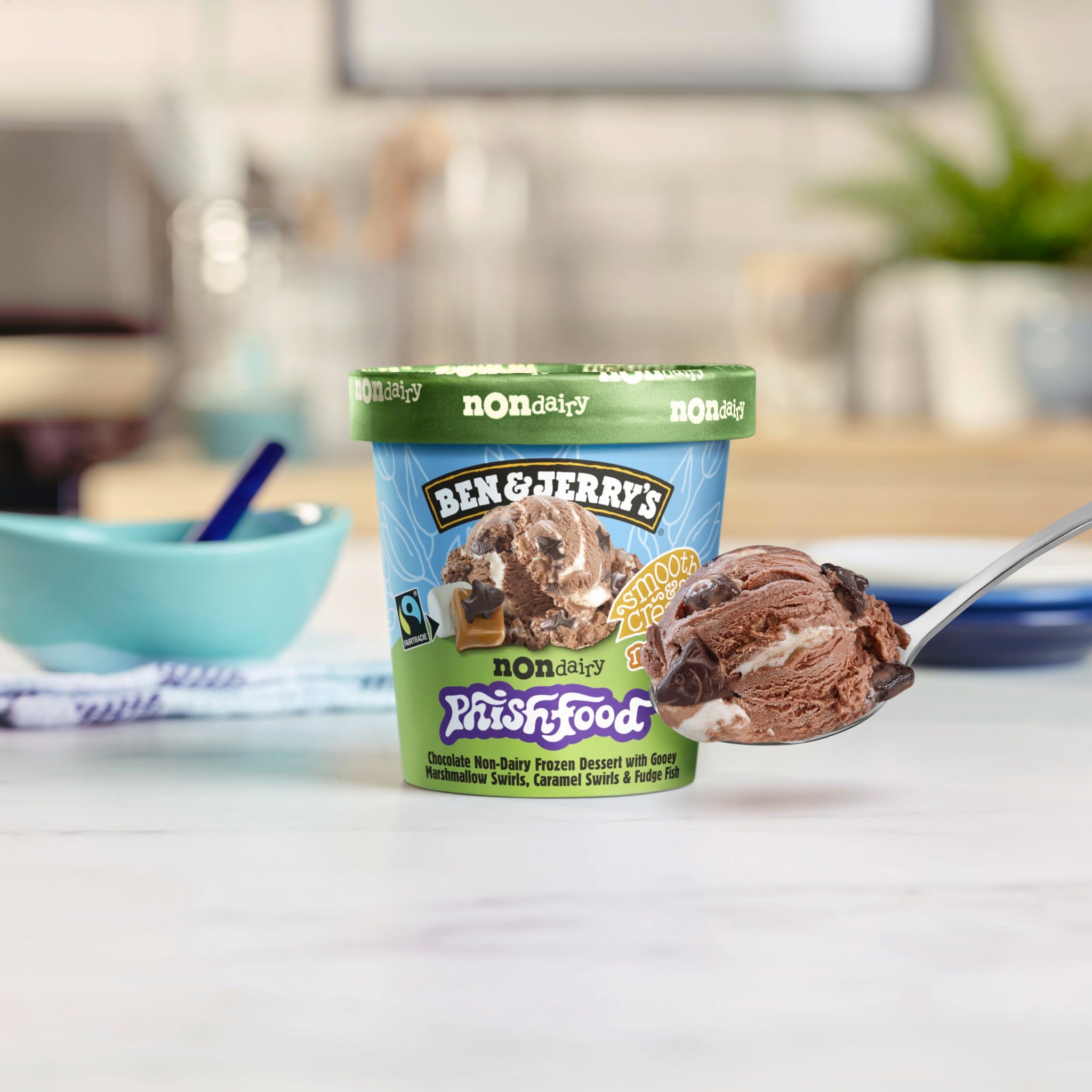 Ben & Jerry's, Non Dairy Phishfood Ice Cream, 16 Fl Oz