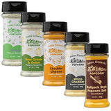 Amish Country Popcorn | Seasoning Variety Pack | 5 Bottles | Ballpark Buttersalt, Cheddar Cheese, White Cheddar, Ranch, Sour Cream and Onion | Old