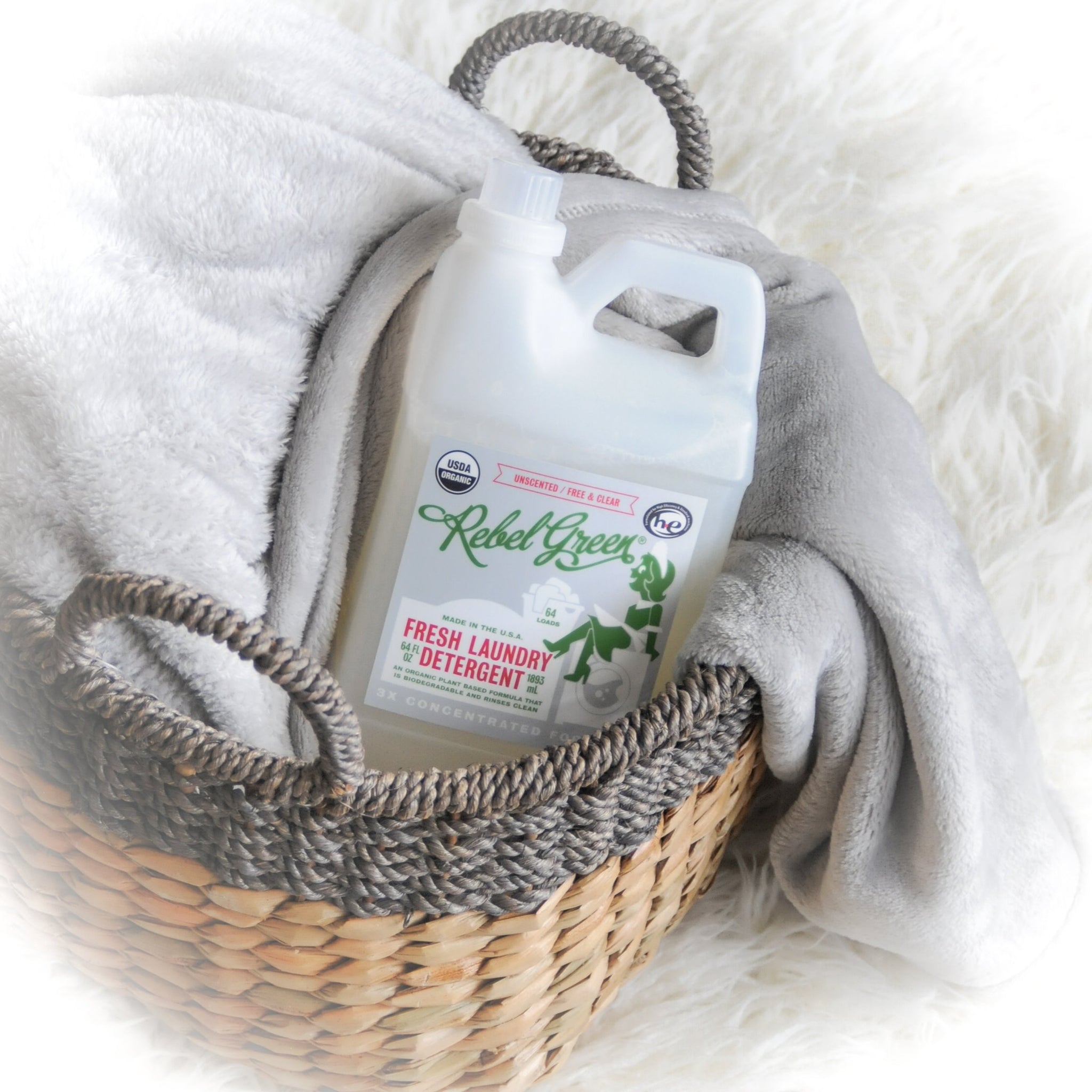 Rebel Green Organic Unscented Fresh Laundry Detergent, 64 FZ