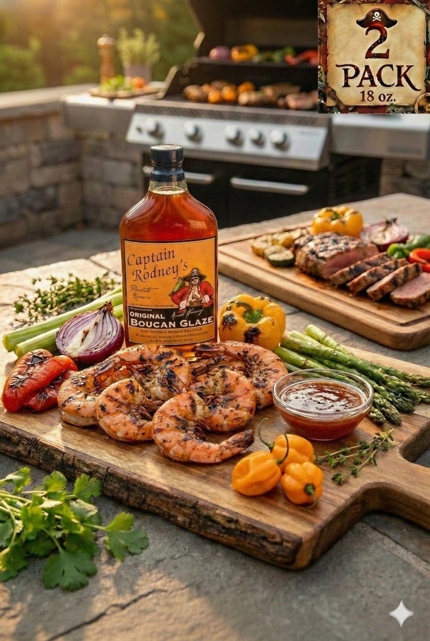 Captain Rodney's Boucan Pepper Glaze 18 oz (2 Pack)