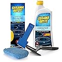 Cerama Bryte Complete Cooktop Cleaning Kit, 10 Cleaner Pads, 1 POW-R Grip Tool, 1 Scraper, and 1 Microfiber Cloth, 28 Fl Oz