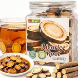 8oz Licorice Root Slices (Gan Cao) - Cut & Sifted, 100% Tea -, Reusable resealable jar