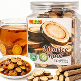 8oz Licorice Root Slices (Gan Cao) - Cut & Sifted, 100% Tea -, Reusable resealable jar