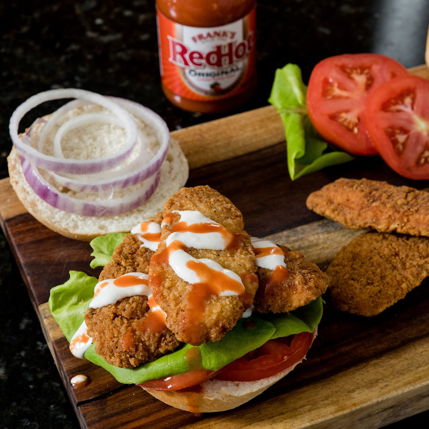 Frank's RedHot Hot Sauce, Original, Made with Cayenne Peppers, Ready-To-Use, Shake or Pour Over Chicken Wings, Sandwiches, Pizza, and More for the