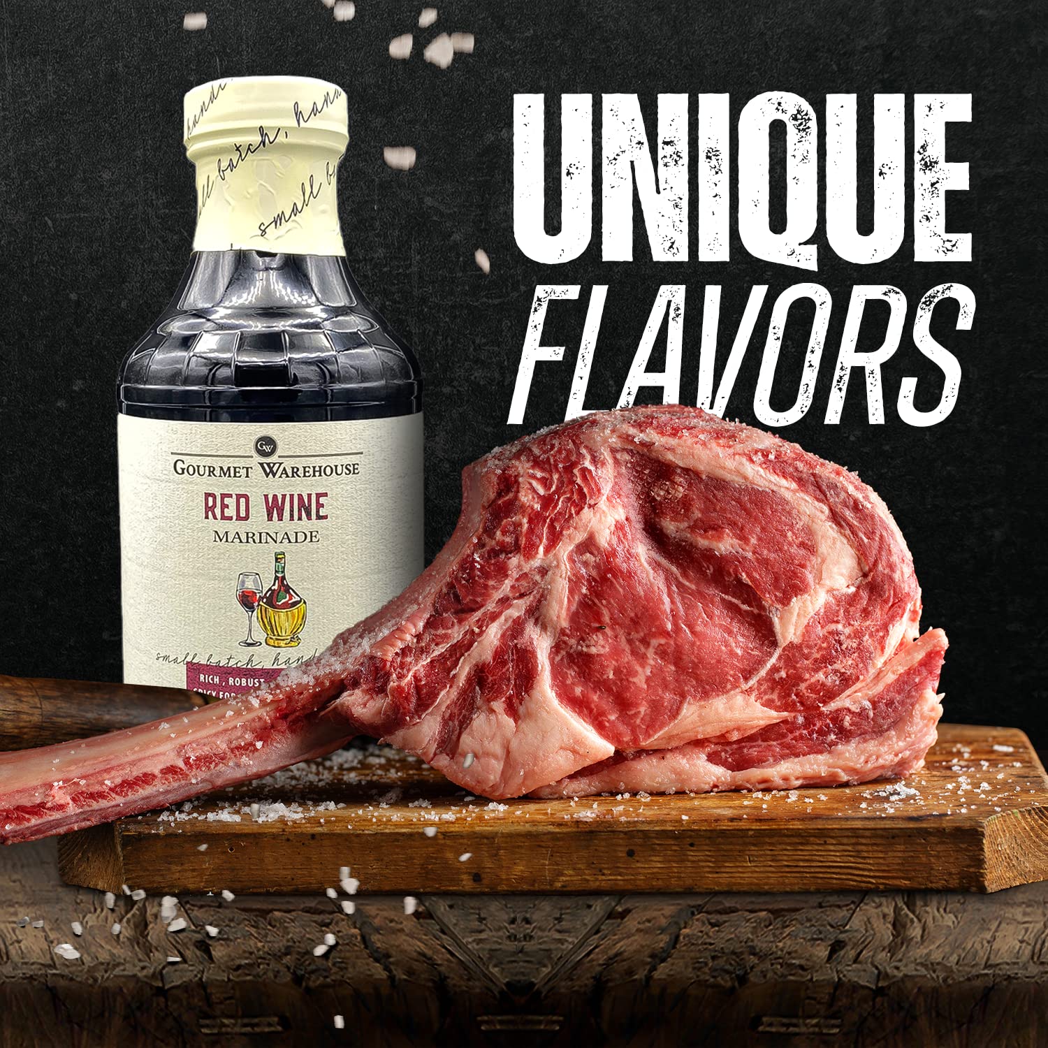 Gourmet Warehouse Small Batch Red Wine Marinade Made With Natural Ingredients No HFCS 16 Oz (Pack of 2)
