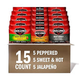 Jack Link's Beef Jerky Bold Variety Pack - Includes Sweet & Hot, Jalapeno and Peppered Jerky, Bulk Protein Snack Pack, Good Source of Protein, Meat