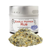 Garlic Pepper Rub | Gourmet Seasoning | Artisanal Spice Blend | Non GMO, All Natural | Handmade in Small Batches in USA | GLP-1 Friendly | Magnetic