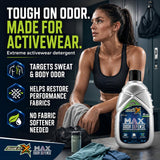 SWEAT X Max Odor Defense Laundry Detergent Liquid - Natural Washing Detergent for Activewear & Gym Clothes - Laundry Detergent for Sensitive Skin