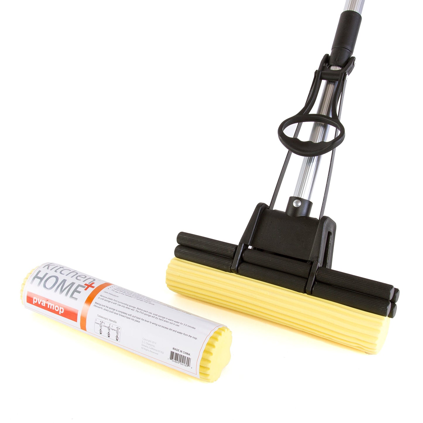 Kitchen Home Sponge Mop Head Refill - Set of 3 Super Absorbent and Durable PVA Roller Mop Head Refill
