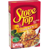 Stove Top Chicken Stuffing Mix, Instant Side Dish for Chicken and Holiday Meals, Savory Seasoned Bread Stuffing, Ready in 5 Minutes, 6 Ounce Boxes