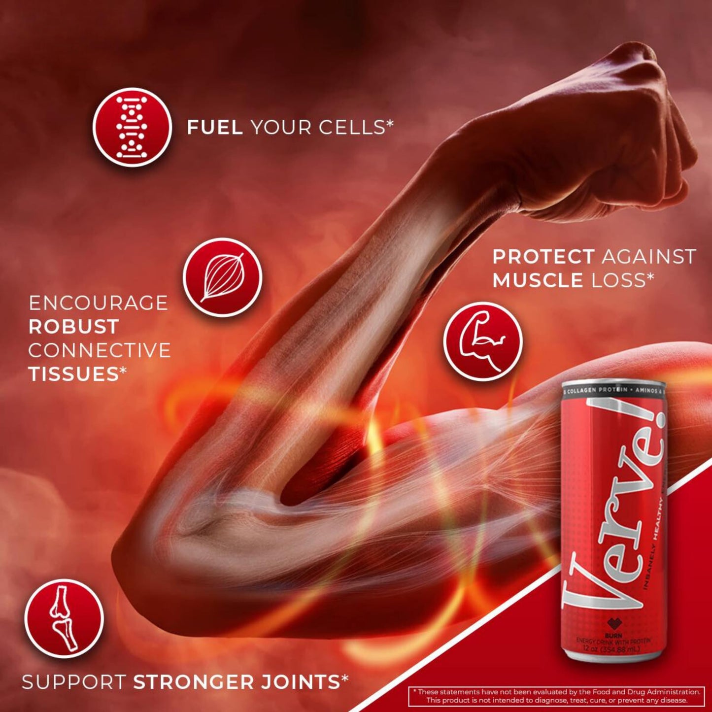 Verve Bode Burn Insanely Healthy Energy 12 oz cans