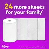 Viva Signature Cloth Paper Towels, Choose-A-Sheet Size, 3 Double Rolls, 86 Sheets per Roll (Packaging May Vary)