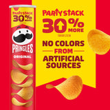 Pringles Potato Crisps Chips, Lunch Snacks, On-the-Go Snacks, Party Stack, Original, 6.8oz Can (1 Can)