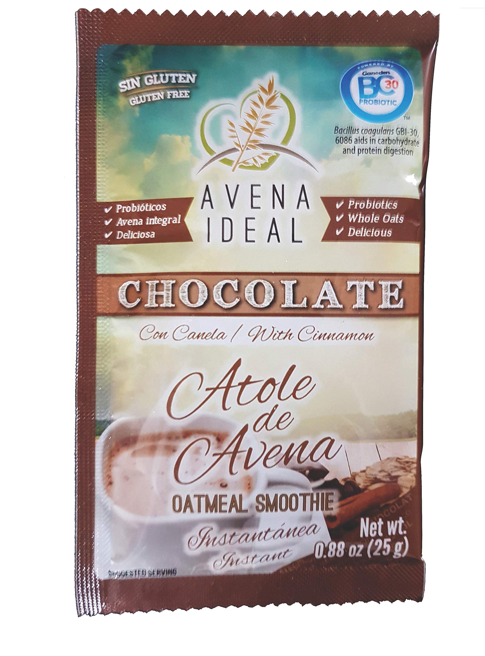 Avena Ideal Oatmeal Smoothie, Chocolate With Cinnamon, Gluten Free Oats, Vegan, 12 count