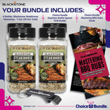 Blackstone Steakhouse Seasoning - Gourmet Griddle Premium Barbecue Rub 4 Pk (29.2 oz) + BBQ Masters & Opener (6 Items)!