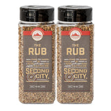 The Rub Seasoning for Steaks, Burgers, Fish, Chicken, and Veggies 10oz 2-pack, A Seasoning Blend of Zesty Garlic Pepper, Rich With Exotic Porcini