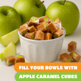 Caramel Cubes Candy - 2 Pound Pack (150 Count) - Green Apple Filling - Individually Wrapped
